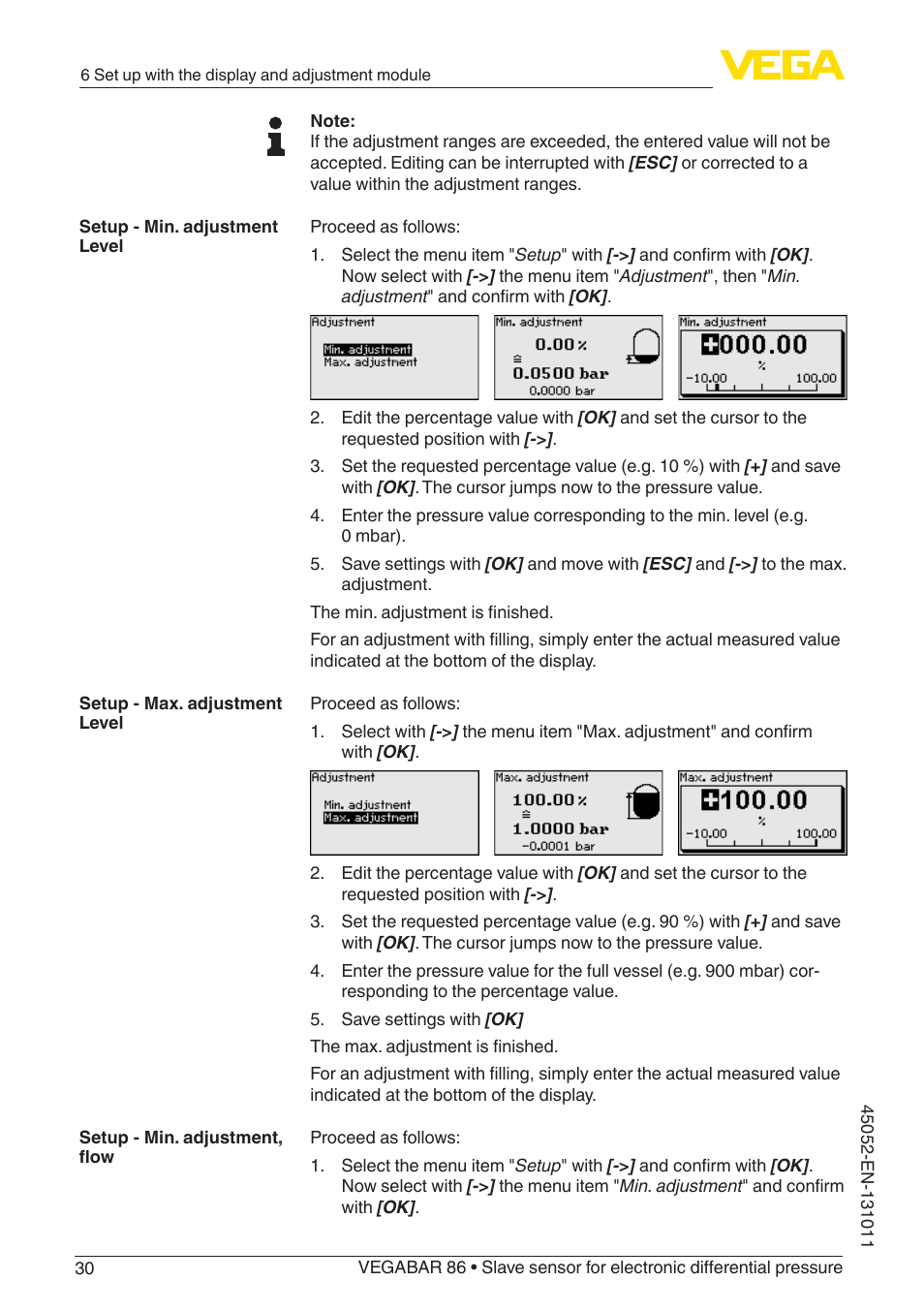 VEGA VEGABAR 86 Save sensor - Operating Instructions User Manual | Page 30 / 60