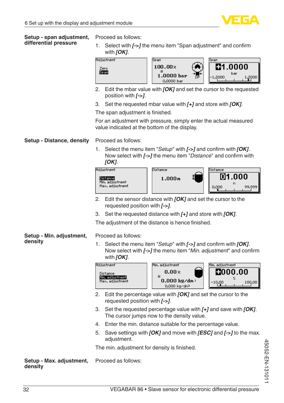 VEGA VEGABAR 86 Save sensor - Operating Instructions User Manual | Page 32 / 60
