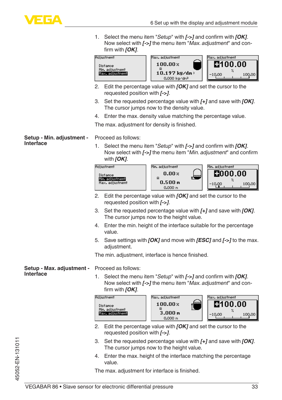 VEGA VEGABAR 86 Save sensor - Operating Instructions User Manual | Page 33 / 60