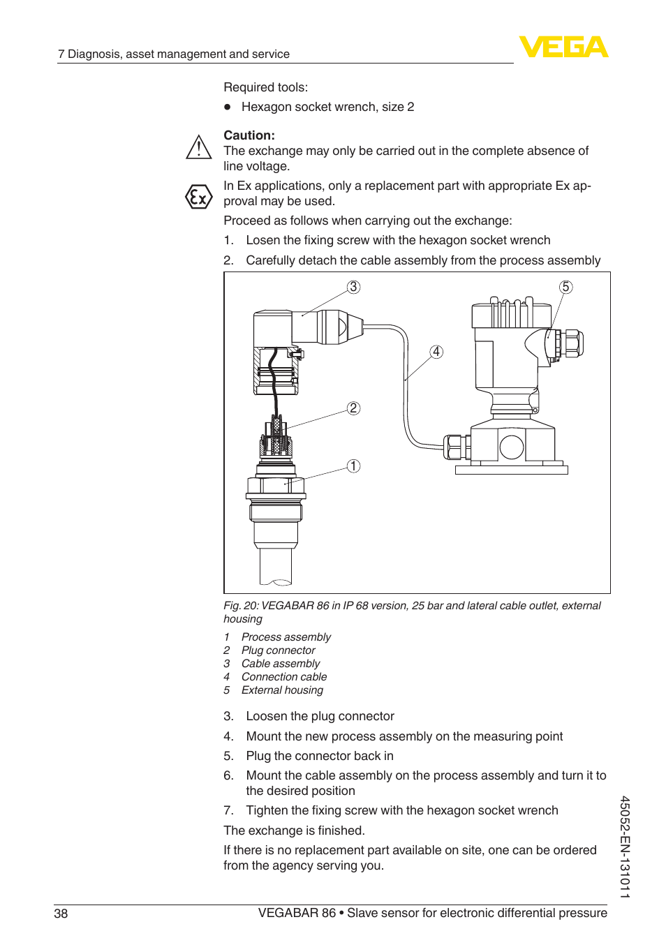 VEGA VEGABAR 86 Save sensor - Operating Instructions User Manual | Page 38 / 60