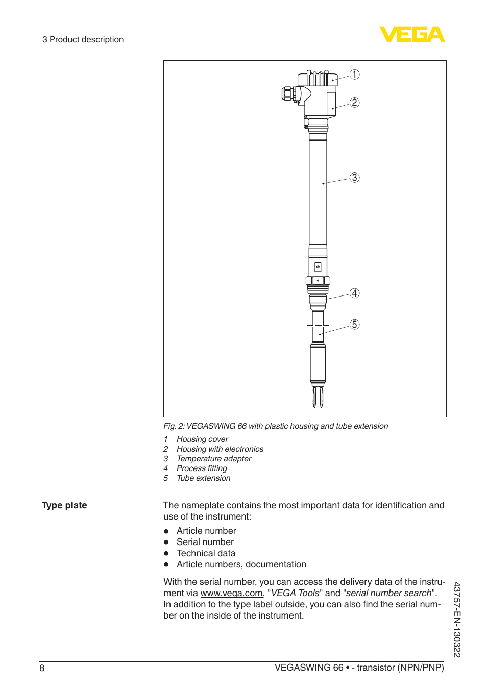 VEGA VEGASWING 66 - transistor (NPN-PNP) User Manual | Page 8 / 40