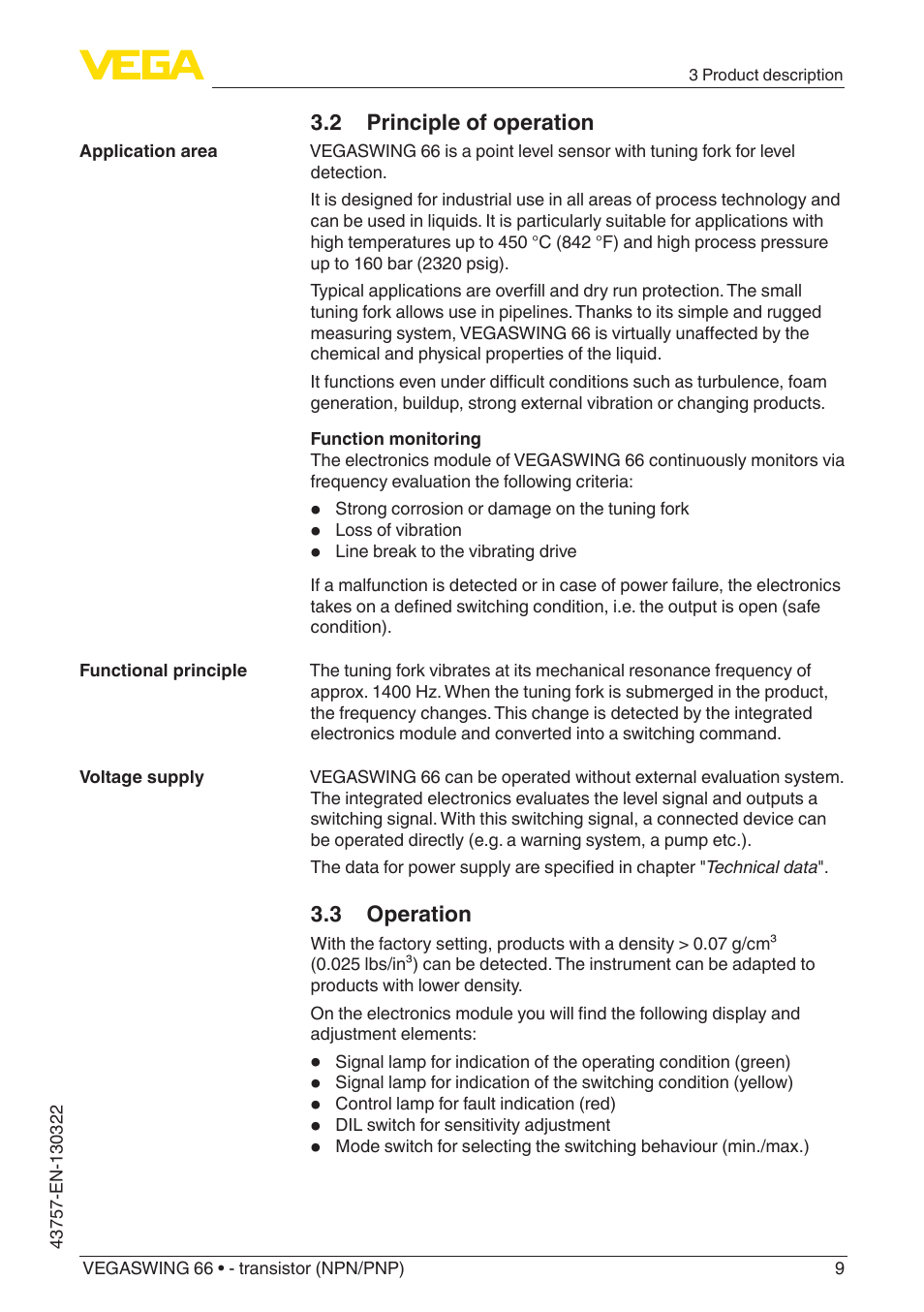 VEGA VEGASWING 66 - transistor (NPN-PNP) User Manual | Page 9 / 40