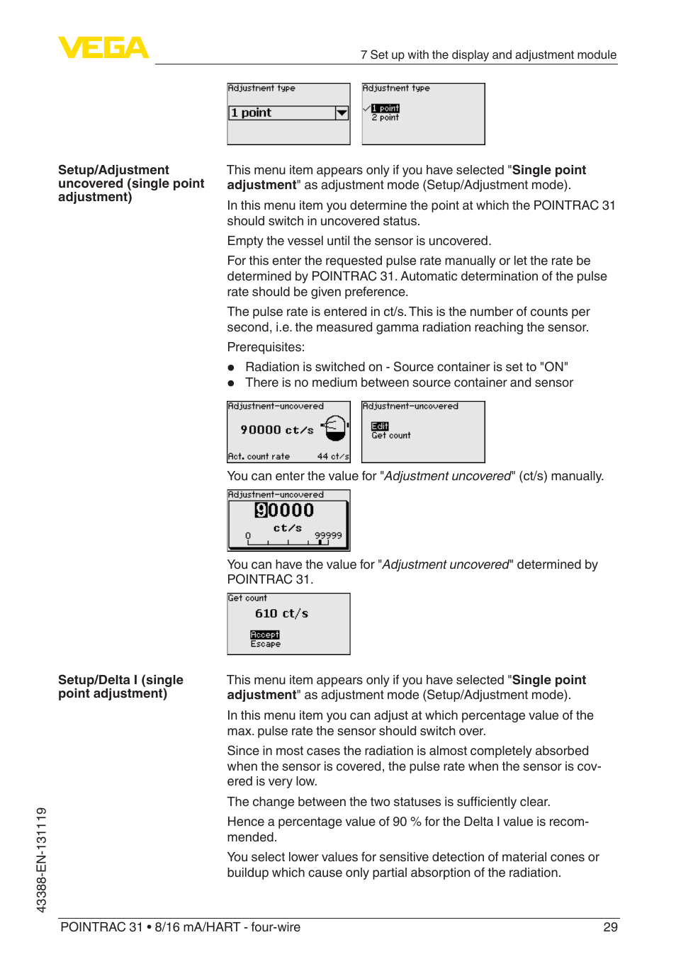VEGA POINTRAC 31 8_16 mA_HART - four-wire With SIL qualification User Manual | Page 29 / 60
