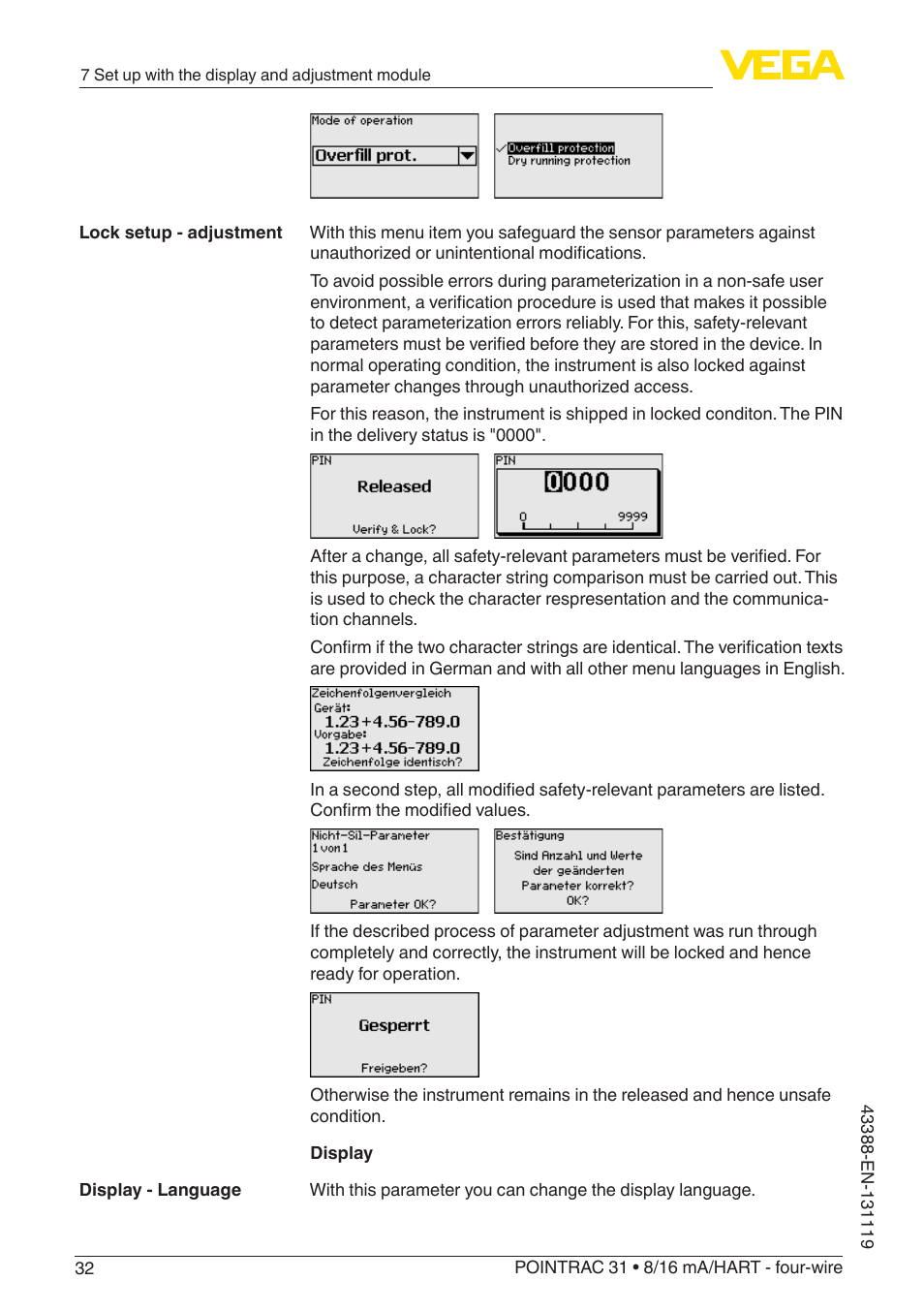 VEGA POINTRAC 31 8_16 mA_HART - four-wire With SIL qualification User Manual | Page 32 / 60