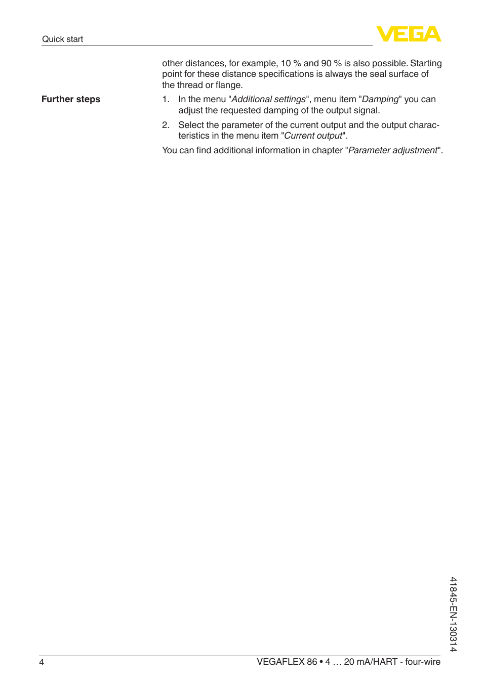 VEGA VEGAFLEX 86 4 … 20 mA_HART - four-wire User Manual | Page 4 / 92