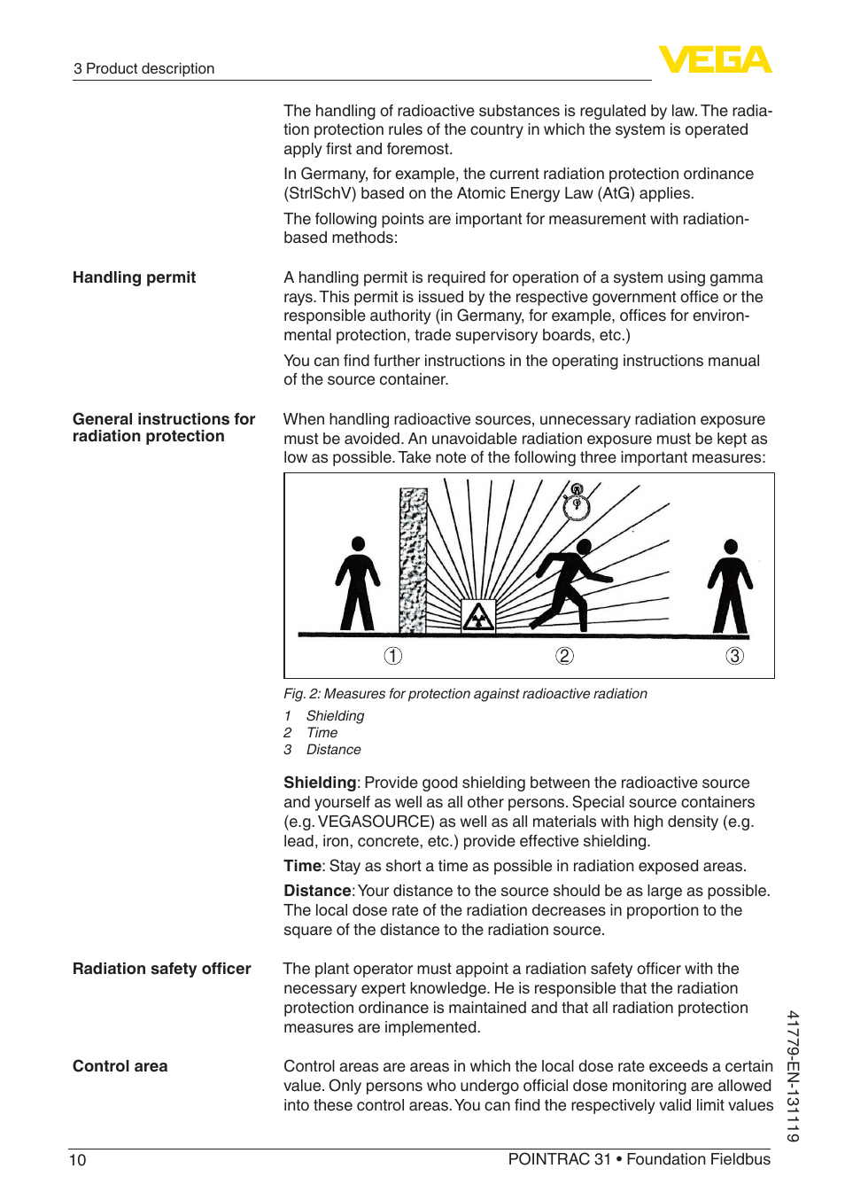 VEGA POINTRAC 31 Foundation Fieldbus User Manual | Page 10 / 60