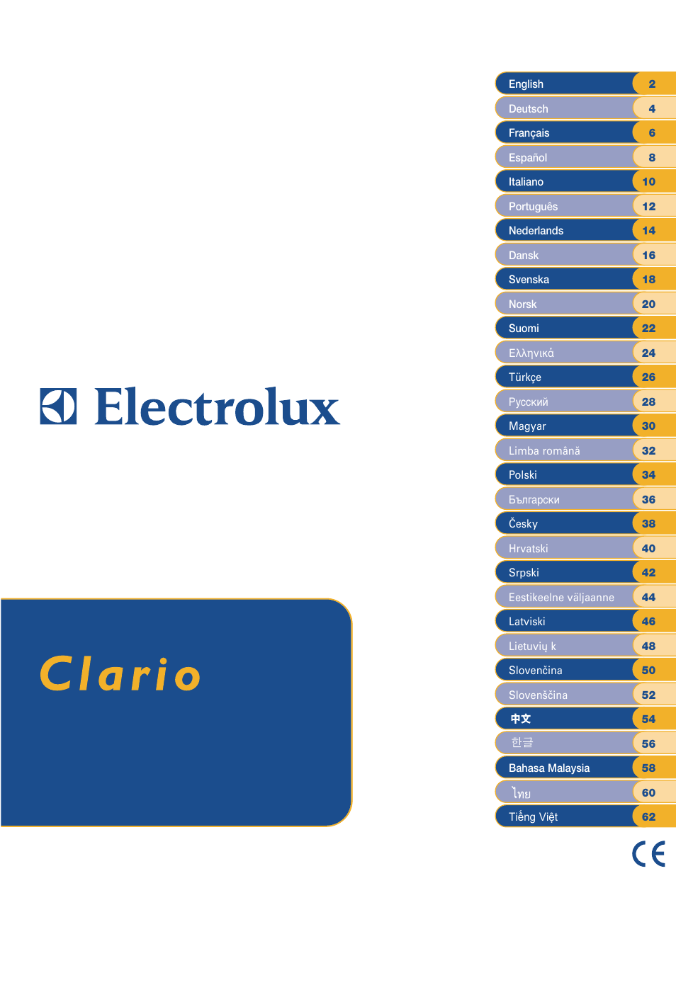 Electrolux CLARIO Z 1943 User Manual | Page 3 / 17