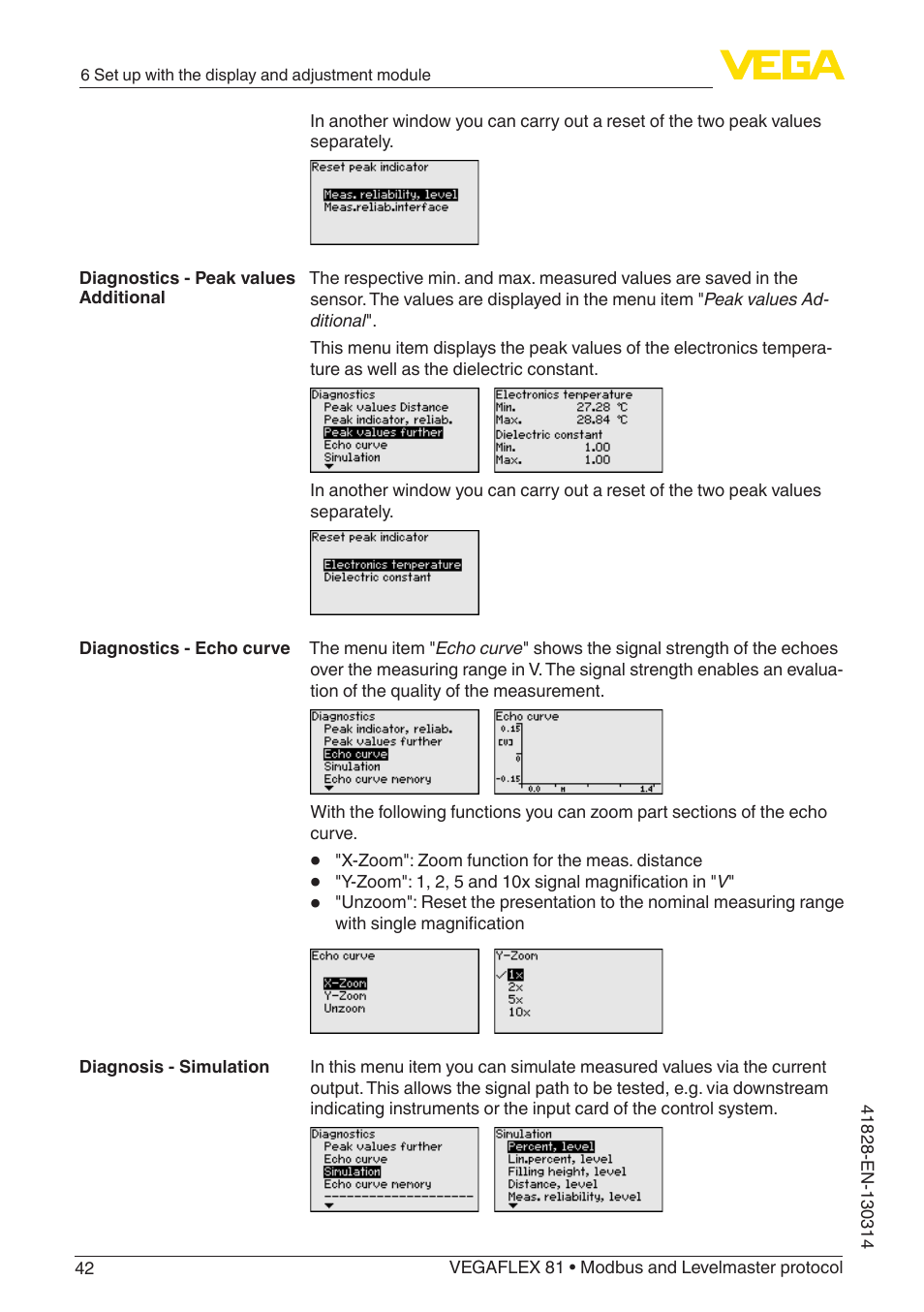 VEGA VEGAFLEX 81 Modbus and Levelmaster protocol User Manual | Page 42 / 104