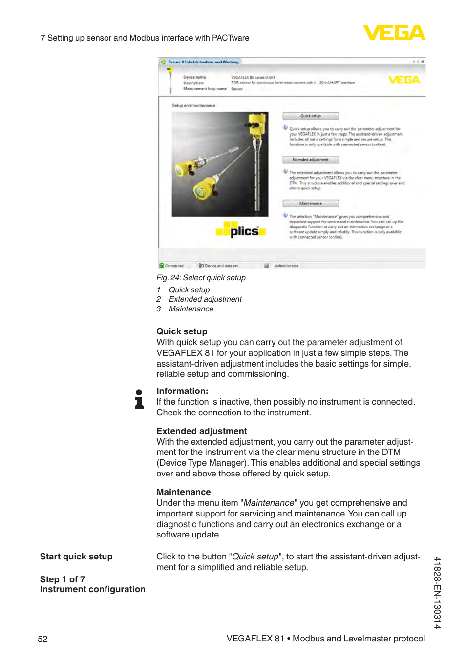 VEGA VEGAFLEX 81 Modbus and Levelmaster protocol User Manual | Page 52 / 104
