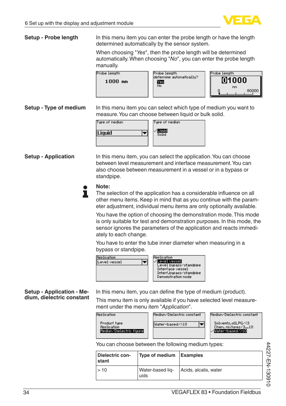 VEGA VEGAFLEX 83 Foundation Fieldbus PFA insulated User Manual | Page 34 / 100