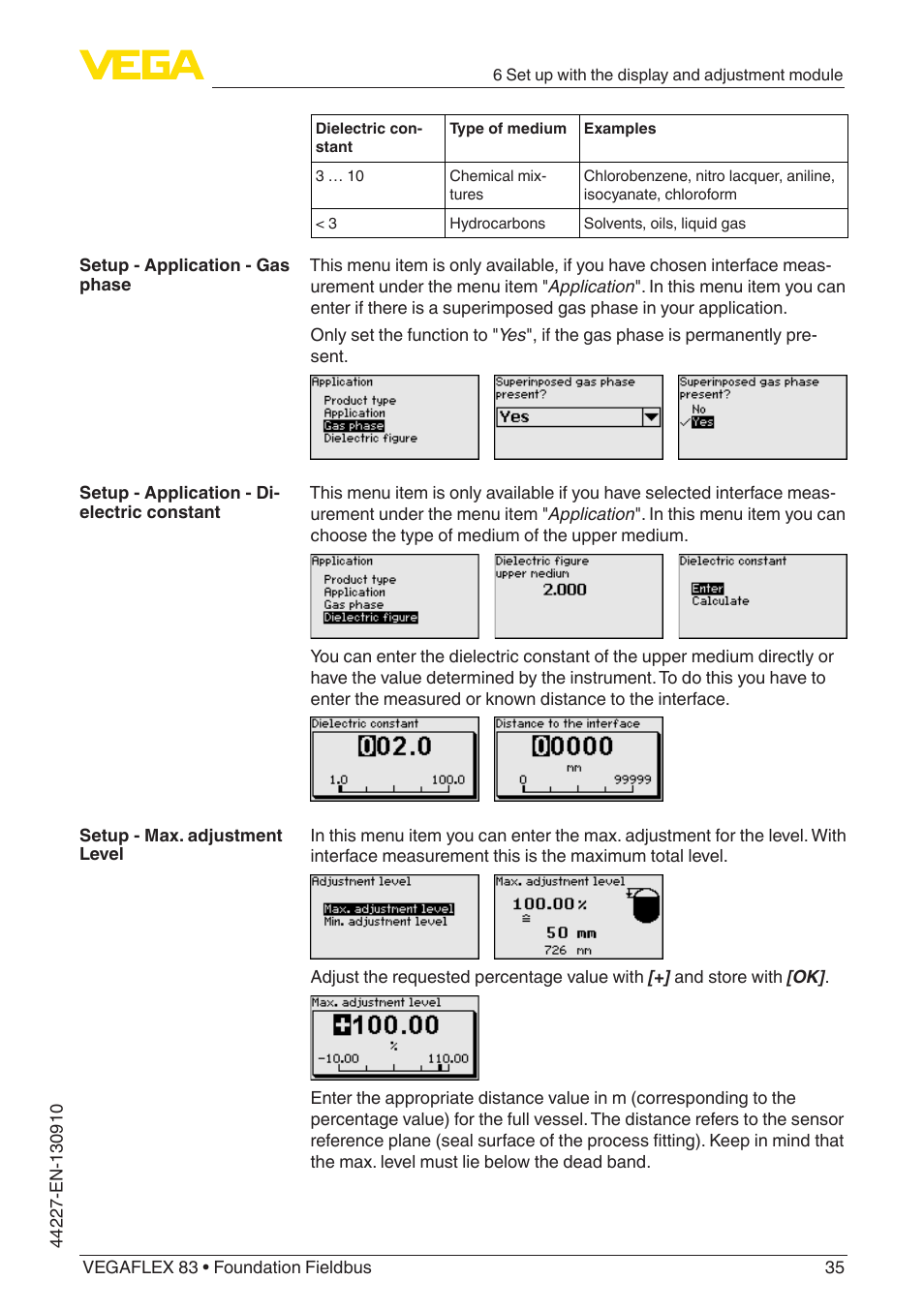 VEGA VEGAFLEX 83 Foundation Fieldbus PFA insulated User Manual | Page 35 / 100