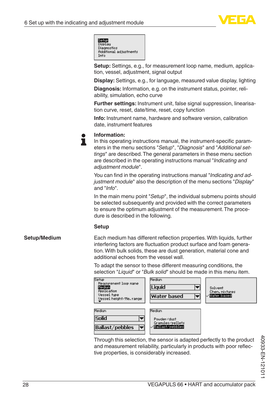 VEGA VEGAPULS 66 (≥ 2.0.0 - ≥ 4.0.0) HART and accumulator pack User Manual | Page 28 / 68