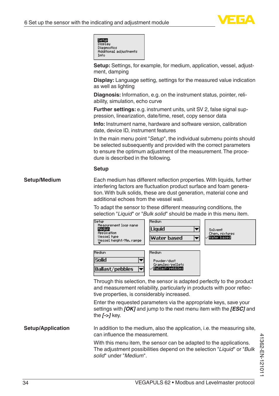 VEGA VEGAPULS 62 (≥ 2.0.0 - ≥ 4.0.0) Modbus and Levelmaster protocol User Manual | Page 34 / 88