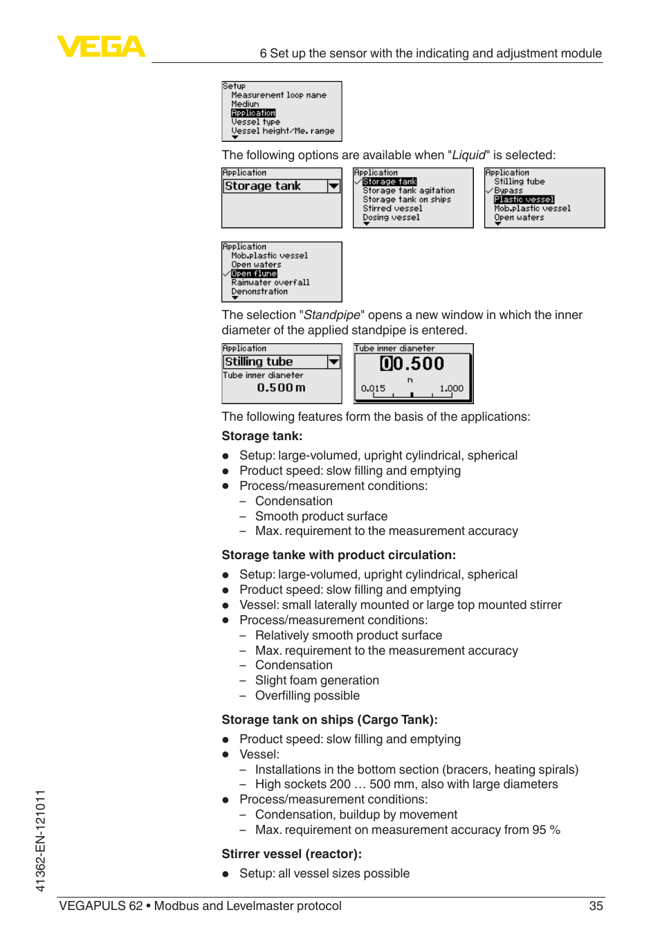 VEGA VEGAPULS 62 (≥ 2.0.0 - ≥ 4.0.0) Modbus and Levelmaster protocol User Manual | Page 35 / 88