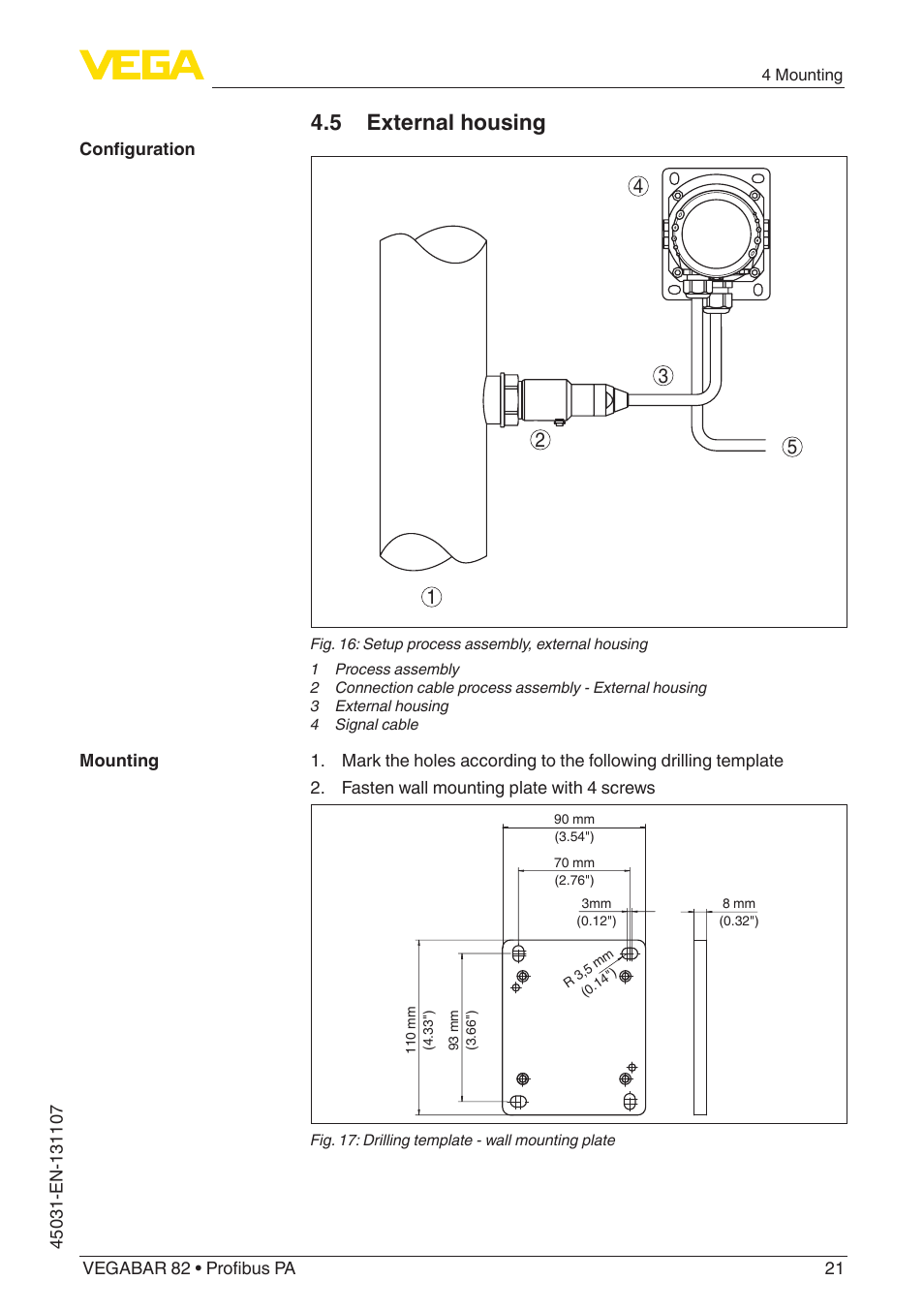 5 external housing | VEGA VEGABAR 82 Profibus PA - Operating Instructions User Manual | Page 21 / 88