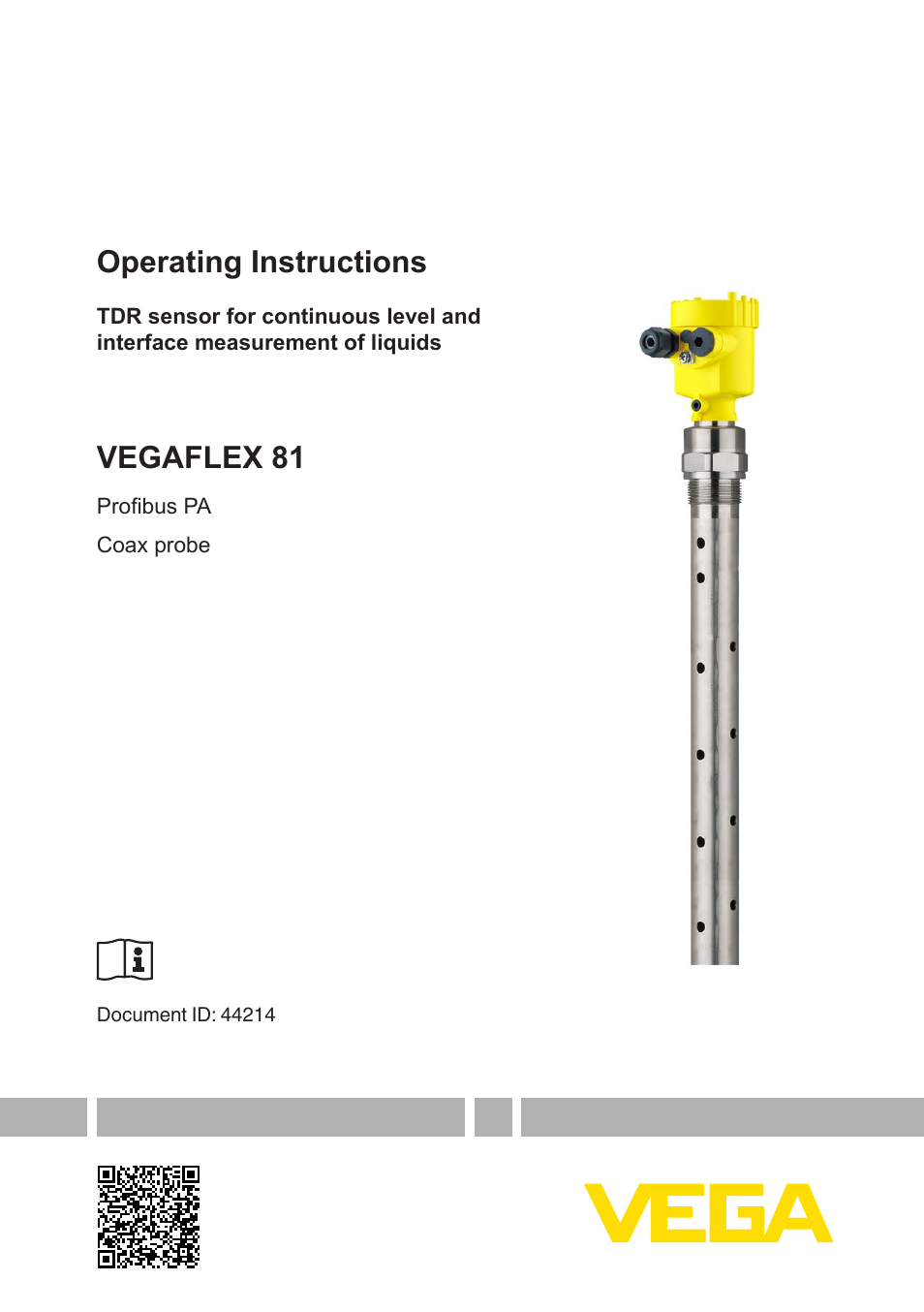 VEGA VEGAFLEX 81 Profibus PA Coax probe User Manual | 92 pages
