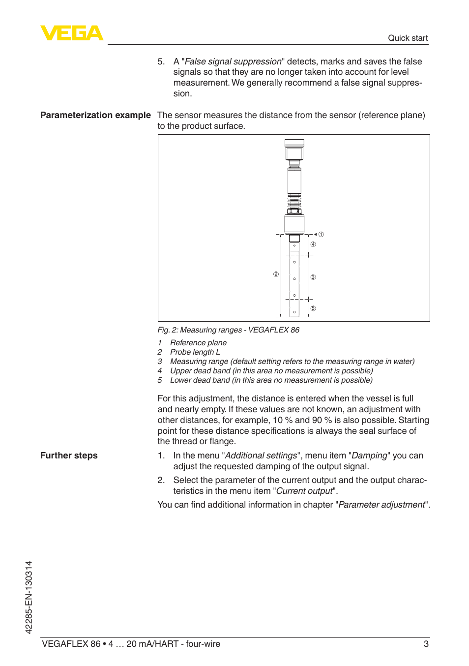 VEGA VEGAFLEX 86 4 … 20 mA_HART - four-wire Coax probe User Manual | Page 3 / 80