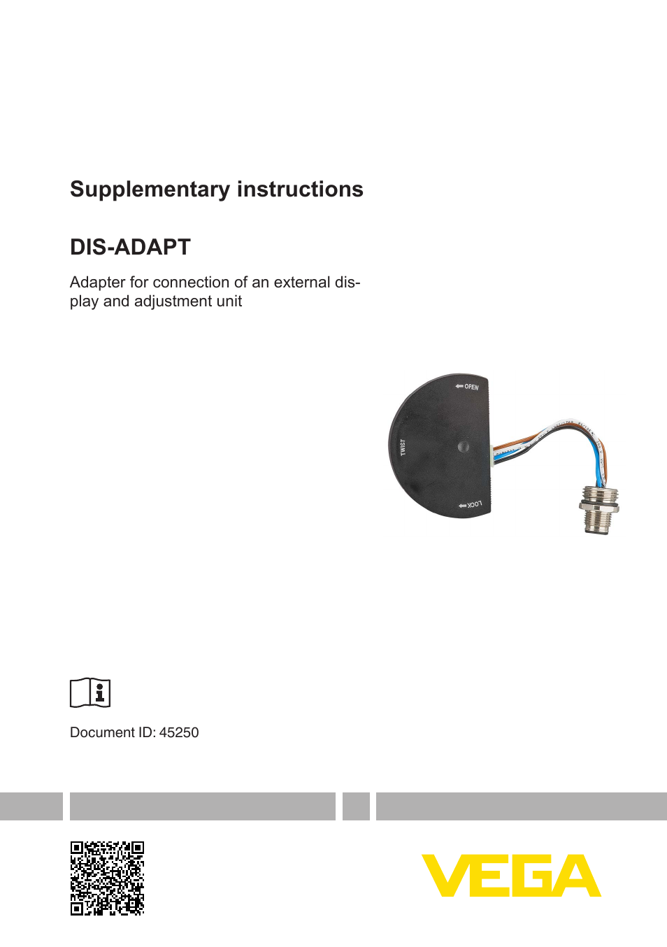 VEGA DIS-ADAPT User Manual | 12 pages