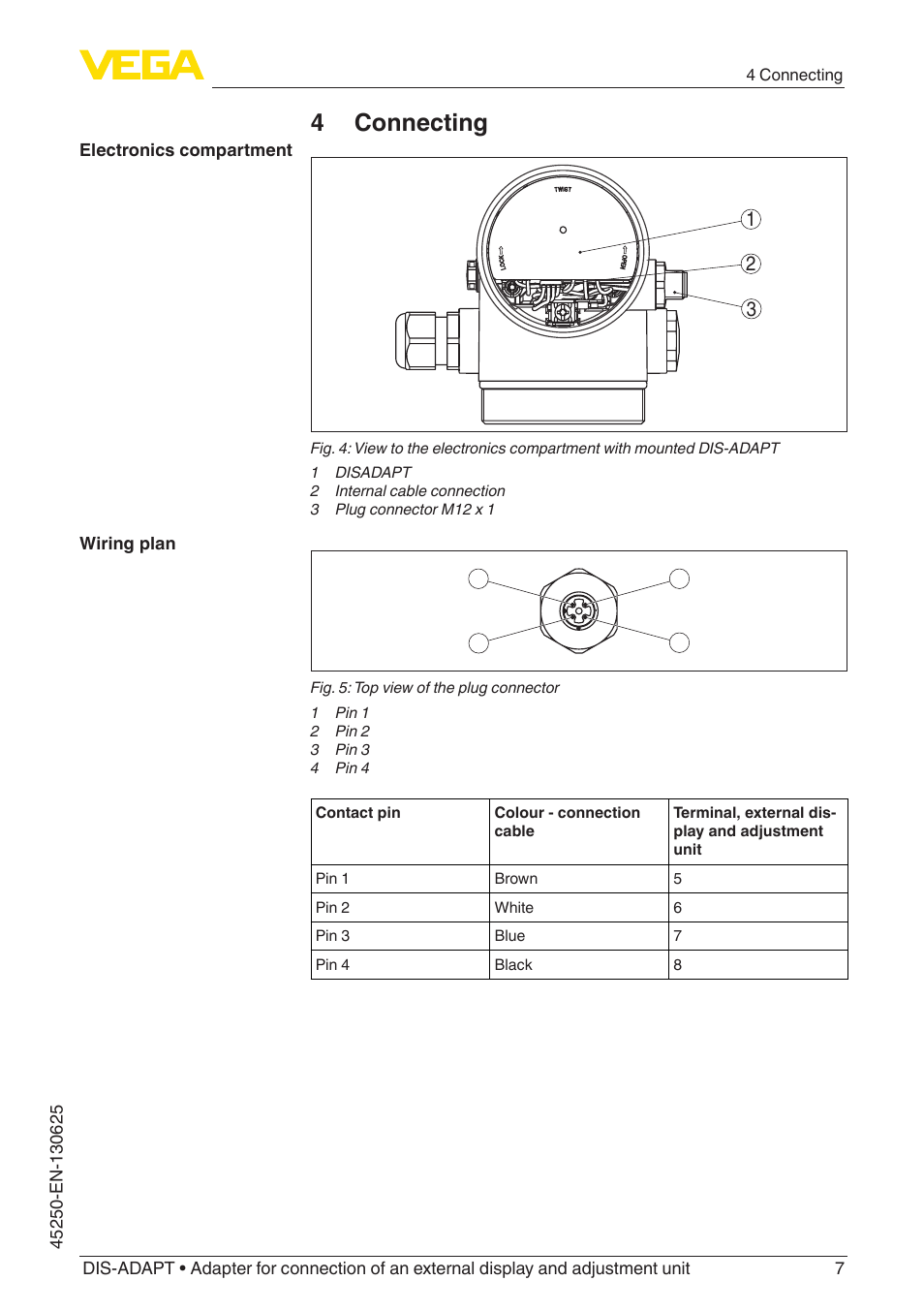 4 connecting | VEGA DIS-ADAPT User Manual | Page 7 / 12