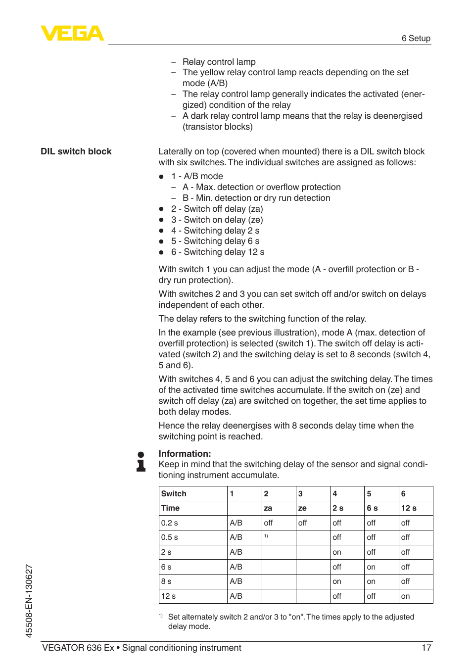 VEGA VEGATOR 636 Ex User Manual | Page 17 / 28