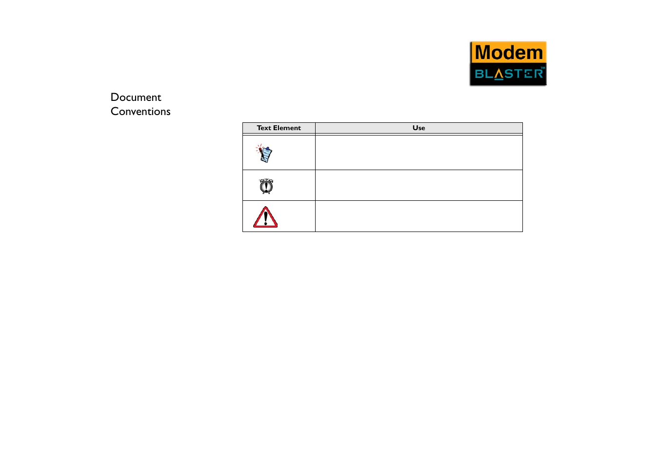 Document conventions | VEGA Creative Modem Blaster V.92 External DE5721 User Manual | Page 16 / 61