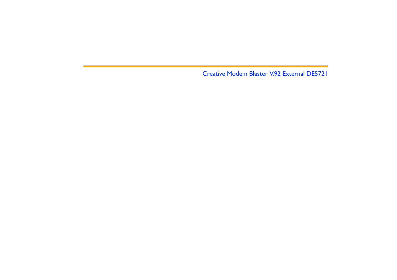 Getting started | VEGA Creative Modem Blaster V.92 External DE5721 User Manual | Page 2 / 61