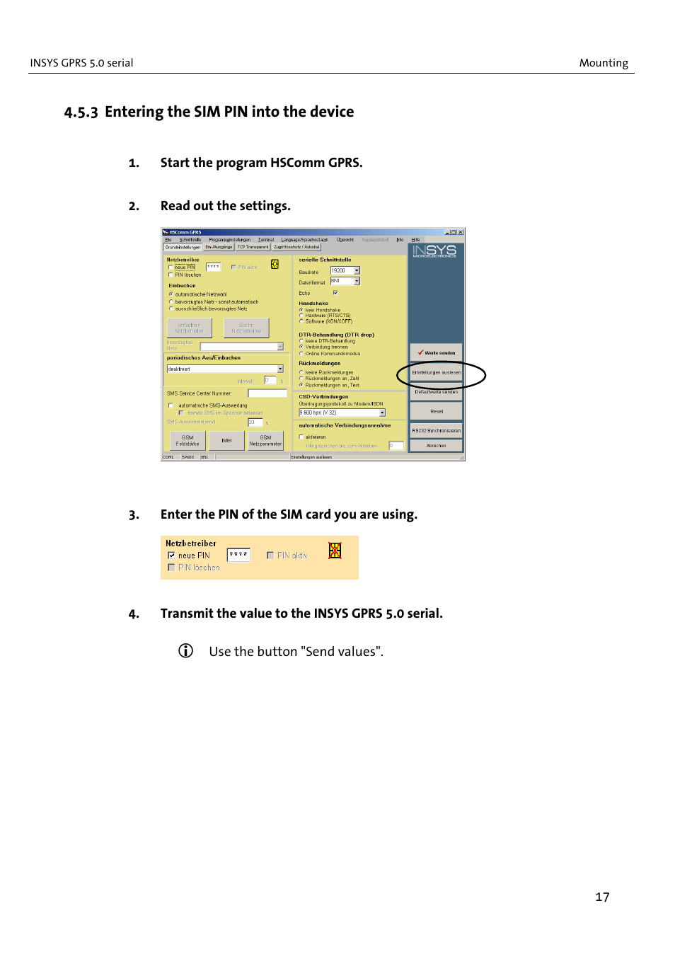 VEGA INSYS Modem GPRS 5.0 User Manual | Page 17 / 113