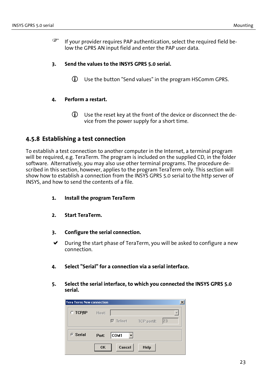 VEGA INSYS Modem GPRS 5.0 User Manual | Page 23 / 113