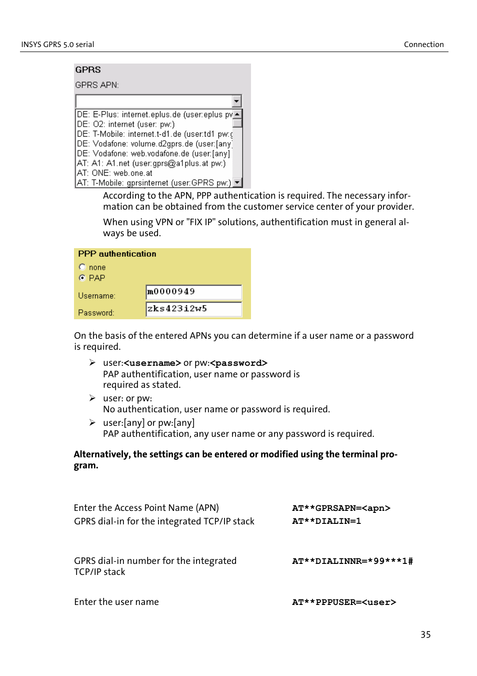 VEGA INSYS Modem GPRS 5.0 User Manual | Page 35 / 113
