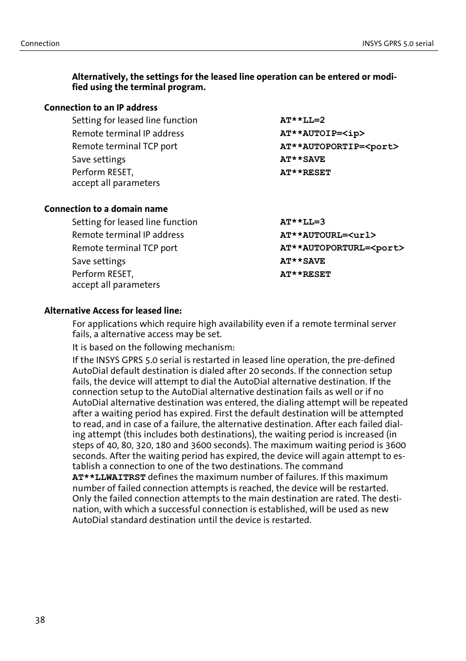 VEGA INSYS Modem GPRS 5.0 User Manual | Page 38 / 113