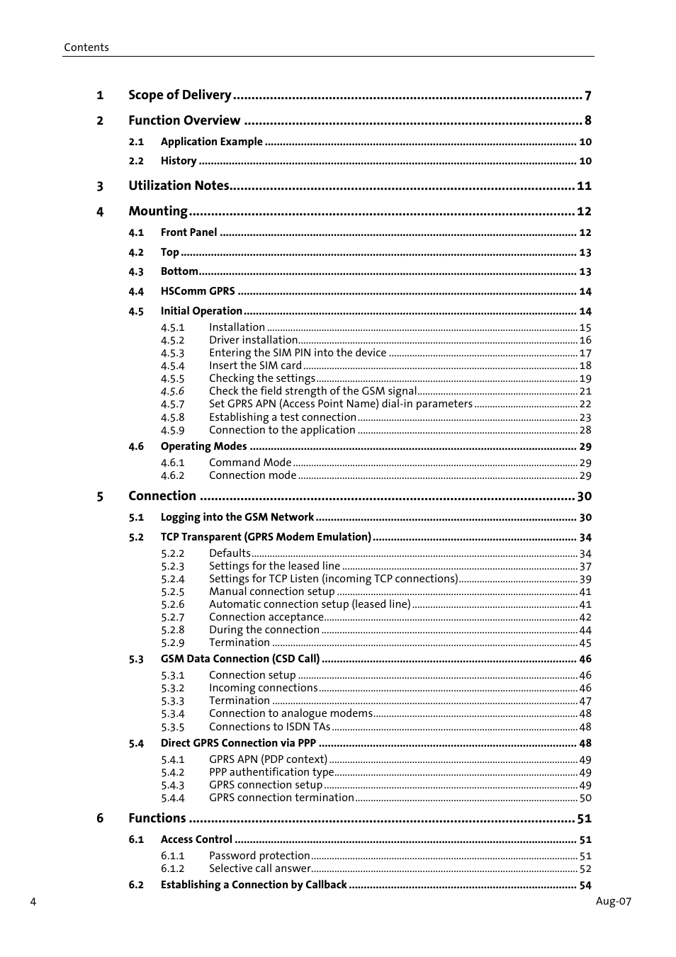 VEGA INSYS Modem GPRS 5.0 User Manual | Page 4 / 113