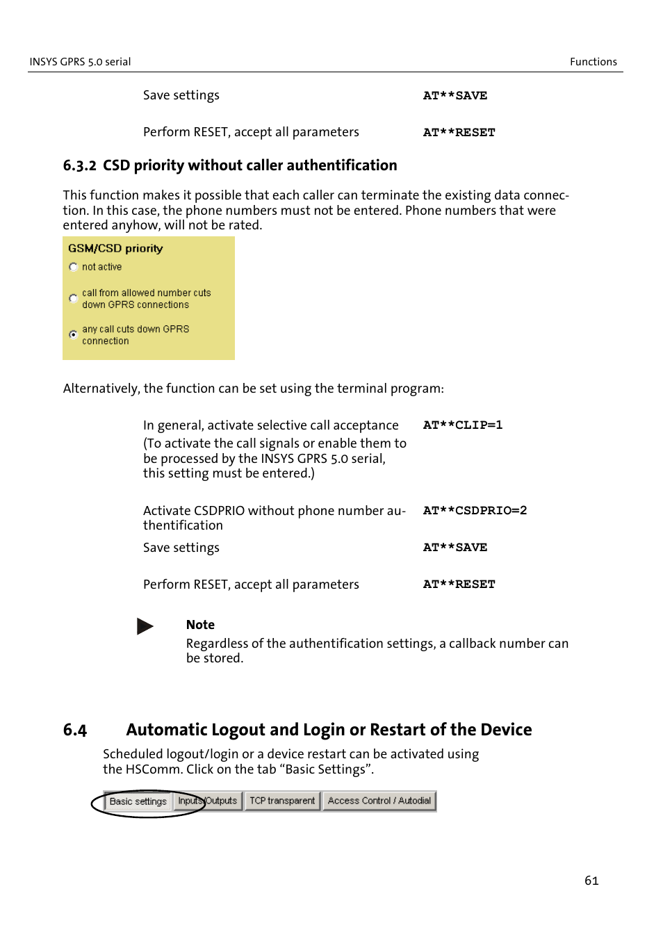 VEGA INSYS Modem GPRS 5.0 User Manual | Page 61 / 113