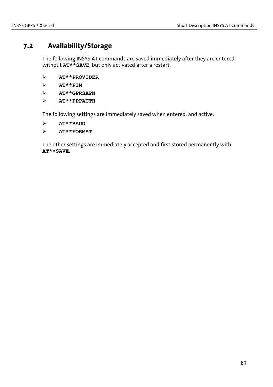 2 availability/storage | VEGA INSYS Modem GPRS 5.0 User Manual | Page 83 / 113
