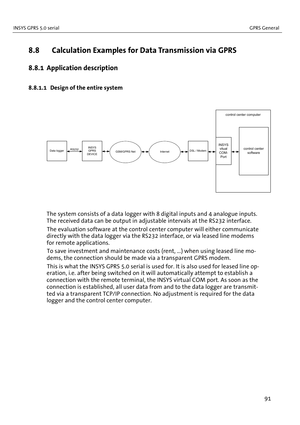 1 application description, 1 design of the entire system | VEGA INSYS Modem GPRS 5.0 User Manual | Page 91 / 113