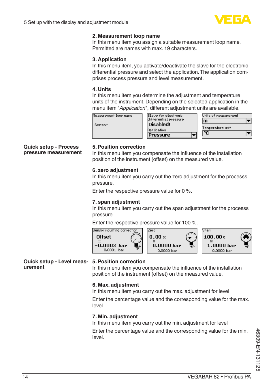 VEGA VEGABAR 82 Profibus PA - Quick setup guide User Manual | Page 14 / 20