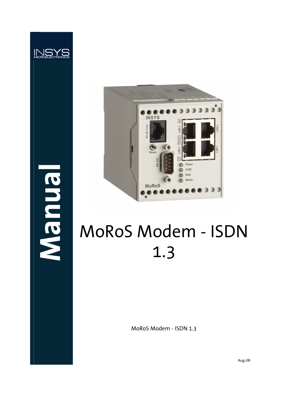 VEGA MoRoS Modem - ISDN 1.3 User Manual | 86 pages