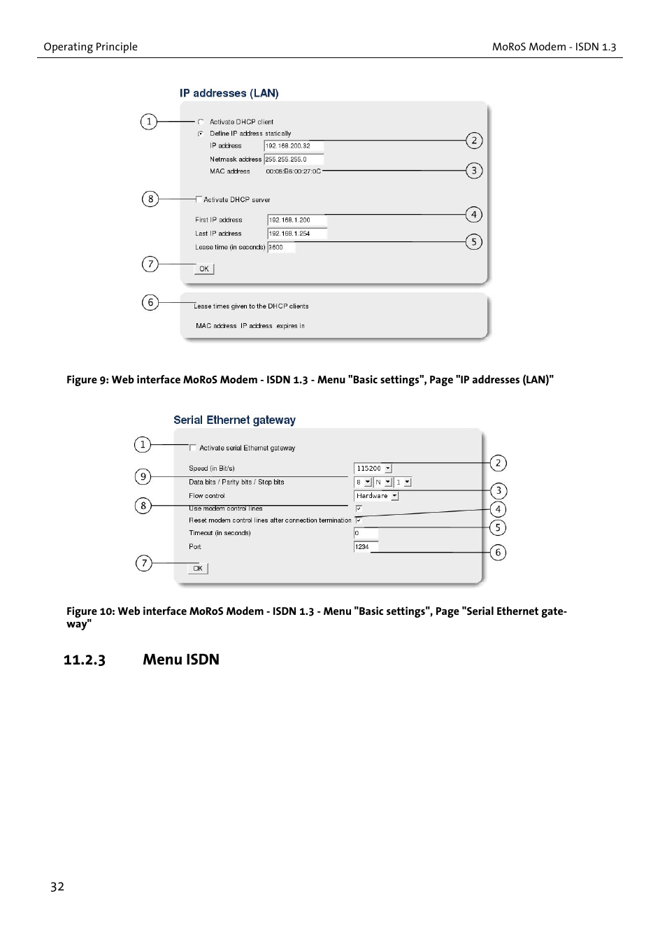 3 menu isdn | VEGA MoRoS Modem - ISDN 1.3 User Manual | Page 32 / 86