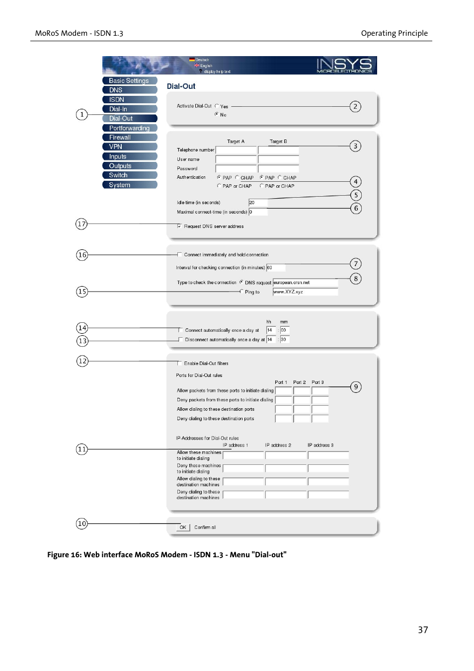 VEGA MoRoS Modem - ISDN 1.3 User Manual | Page 37 / 86