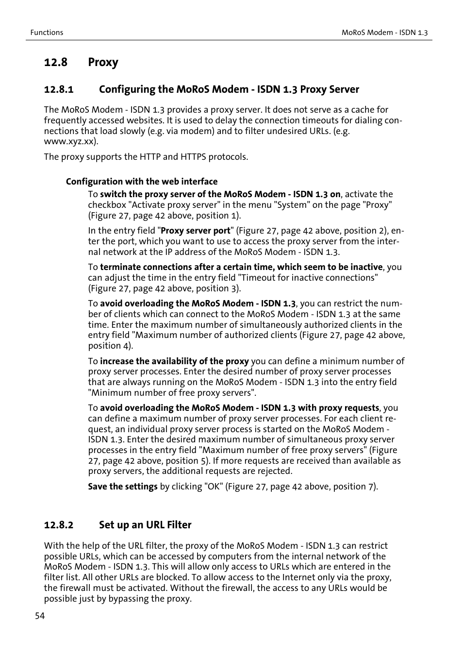 8 proxy | VEGA MoRoS Modem - ISDN 1.3 User Manual | Page 54 / 86