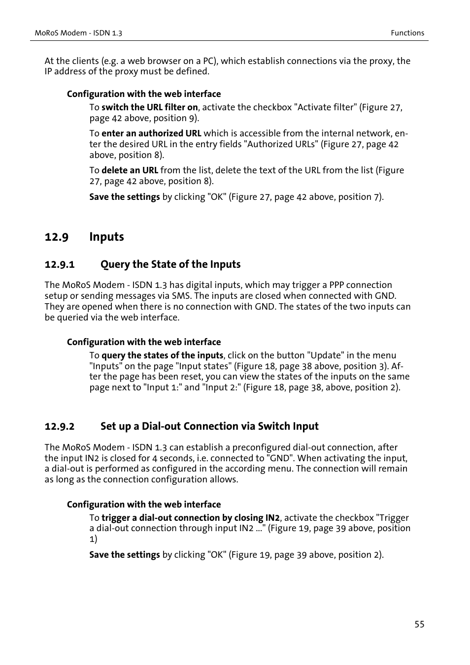 9 inputs | VEGA MoRoS Modem - ISDN 1.3 User Manual | Page 55 / 86