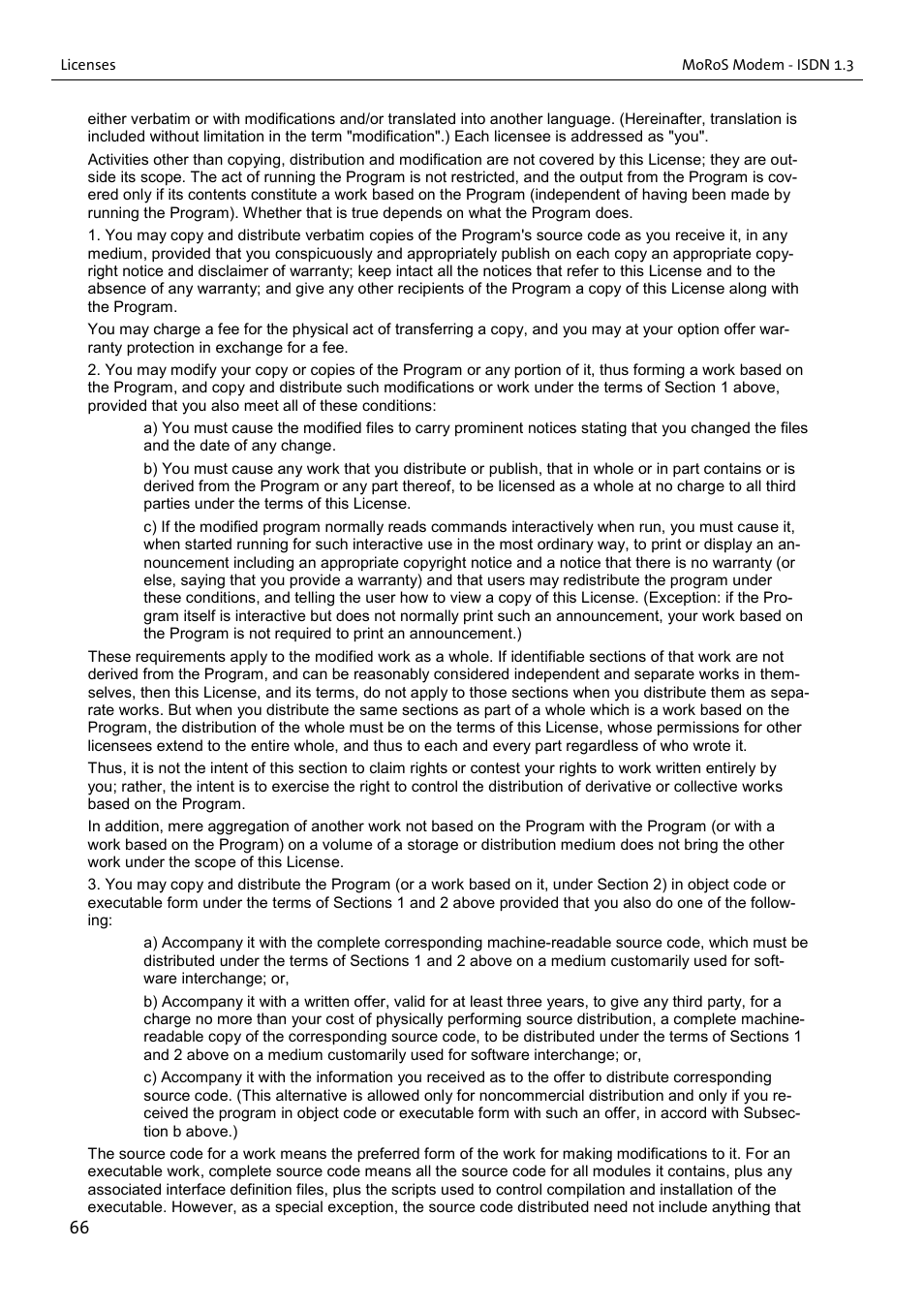 VEGA MoRoS Modem - ISDN 1.3 User Manual | Page 66 / 86