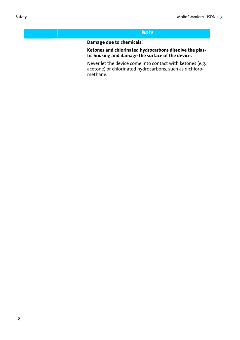 VEGA MoRoS Modem - ISDN 1.3 User Manual | Page 8 / 86