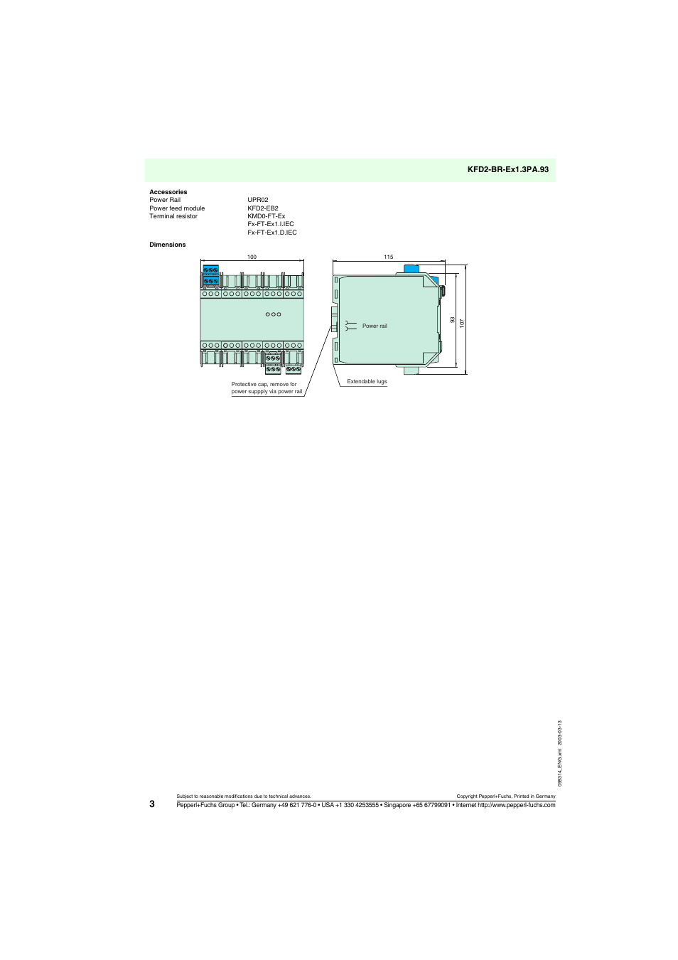 VEGA KFD2-BR-Ex1.3PA.93 Segment coupler for PROFIBUS PA User Manual | Page 3 / 3