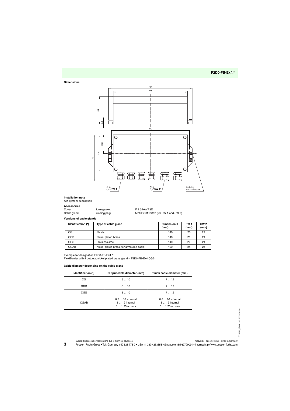 VEGA F2D0-FB-Ex4.* for FF and PA User Manual | Page 3 / 4