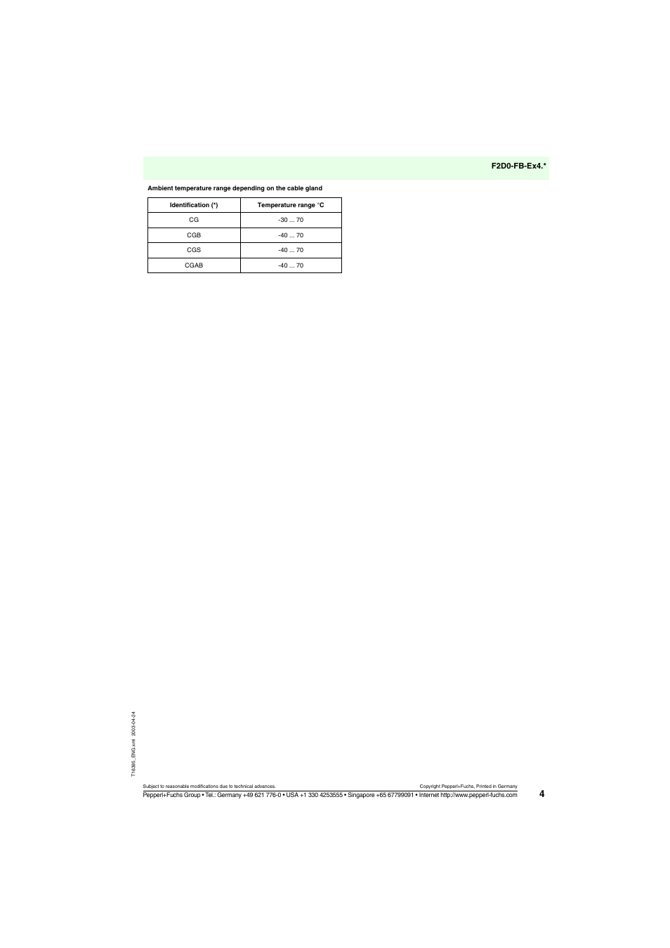 VEGA F2D0-FB-Ex4.* for FF and PA User Manual | Page 4 / 4