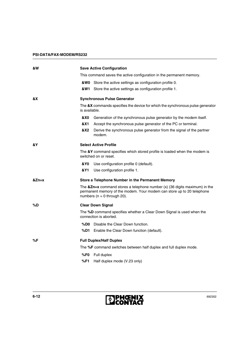 VEGA Phoenix PSI Data Fax Modem User Manual | Page 100 / 128