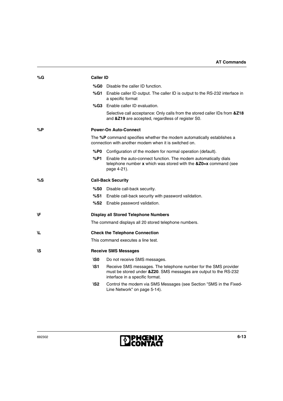 VEGA Phoenix PSI Data Fax Modem User Manual | Page 101 / 128