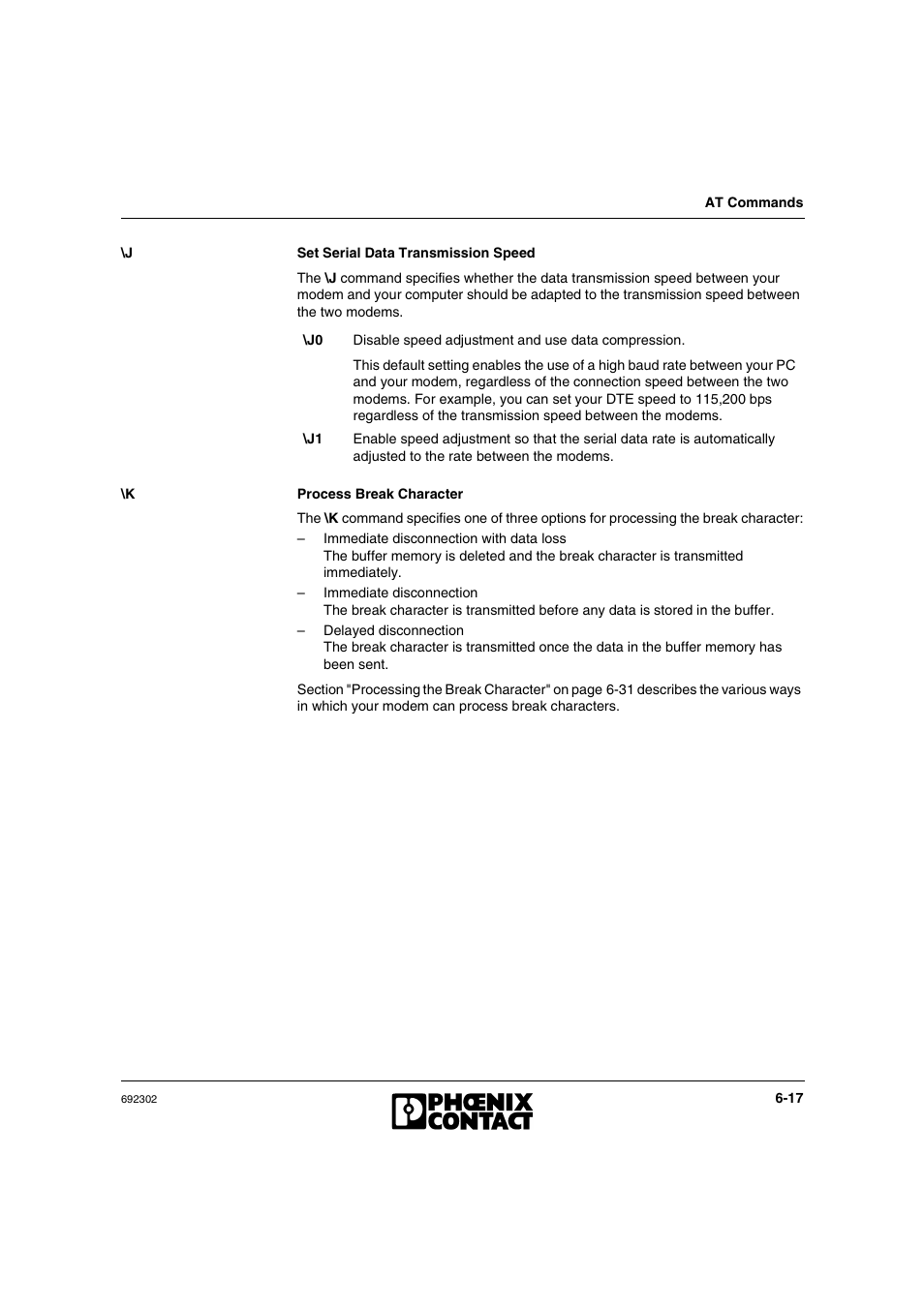 VEGA Phoenix PSI Data Fax Modem User Manual | Page 105 / 128