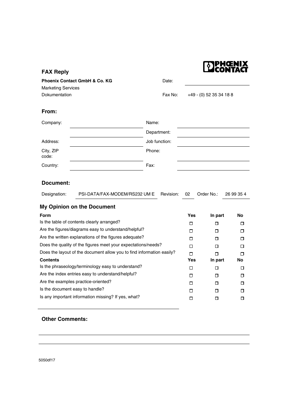 VEGA Phoenix PSI Data Fax Modem User Manual | Page 128 / 128