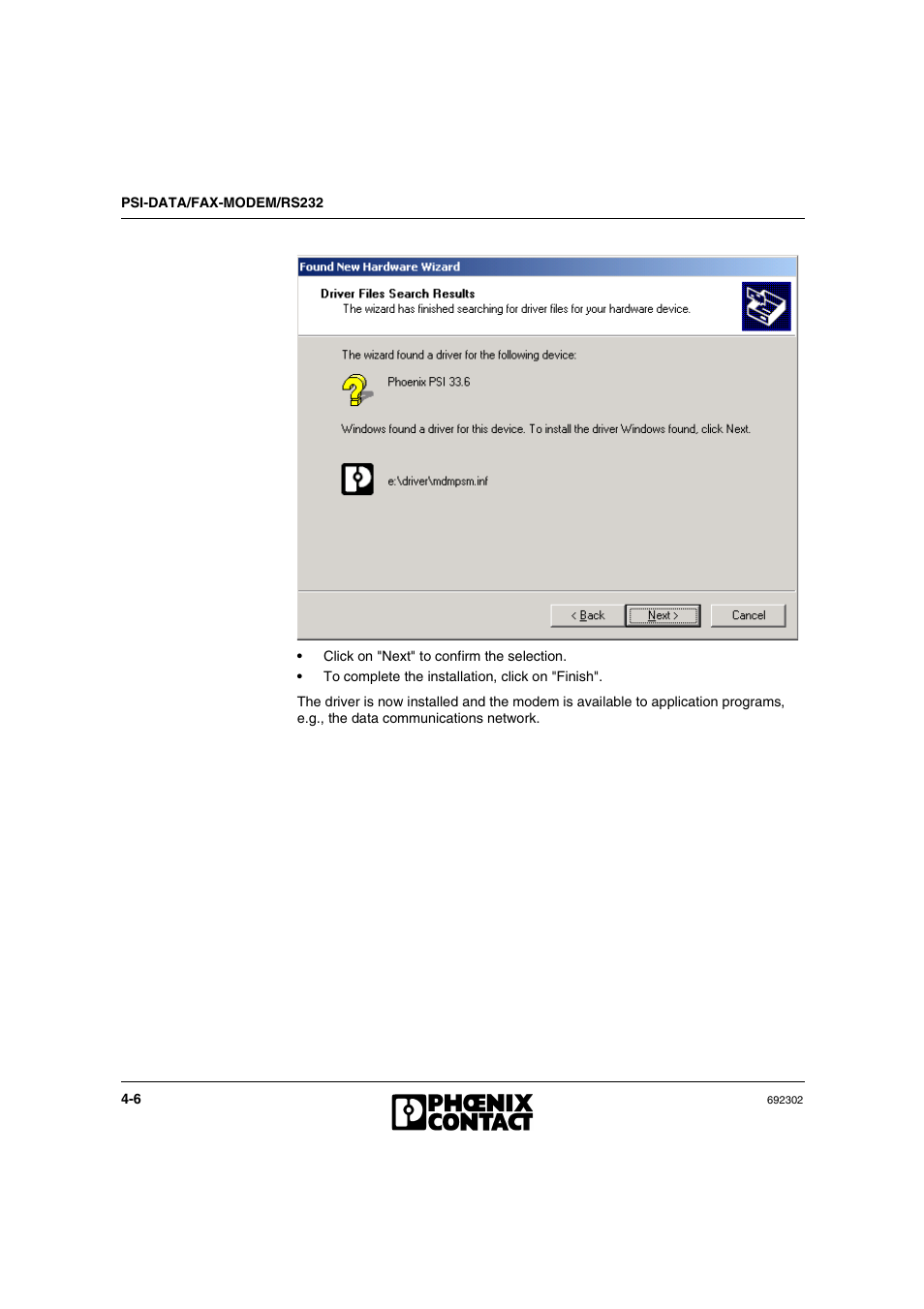 VEGA Phoenix PSI Data Fax Modem User Manual | Page 52 / 128